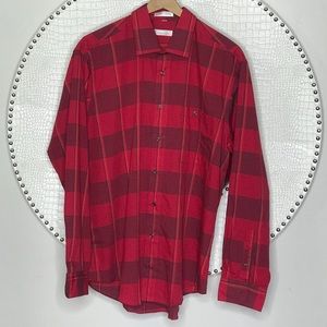 NWOT VINTAGE DIOR MENS CASUAL SHIRT RED XL